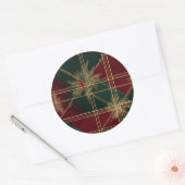 Weihnachtsaufkleber - Feierliche Etiketten & Feier Runder Aufkleber (Umschlag)