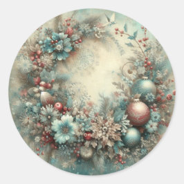 Weihnachtsaufkleber - Feierliche Etiketten & Feier Runder Aufkleber