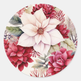 Weihnachtsaufkleber - Feierliche Etiketten & Feier Runder Aufkleber