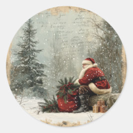 Weihnachtsaufkleber - Feierliche Etiketten & Feier Runder Aufkleber