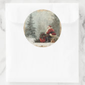 Weihnachtsaufkleber - Feierliche Etiketten & Feier Runder Aufkleber (Tasche)