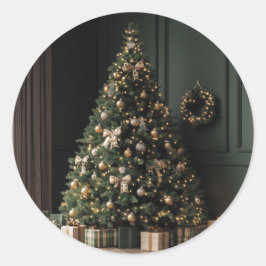 Weihnachtsaufkleber - Feierliche Etiketten & Feier Runder Aufkleber
