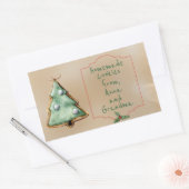 Weihnachtsaufkleber für hausgemachte Bäckereien Rechteckiger Aufkleber (Umschlag)