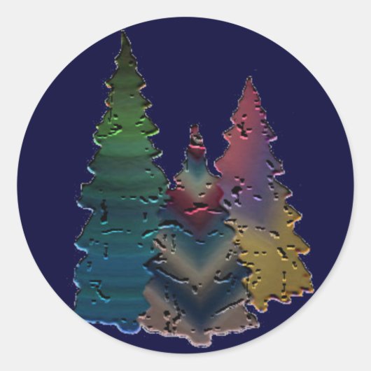 Weihnachtsaufkleber für Karten, umhüllt usw. Runder Aufkleber (Vorderseite)