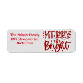 Weihnachtsaufkleber für Rücksendeadresse (Vorne)