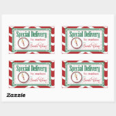 Weihnachtsaufkleber für Sonderlieferungen Rechteckiger Aufkleber (Blatt)