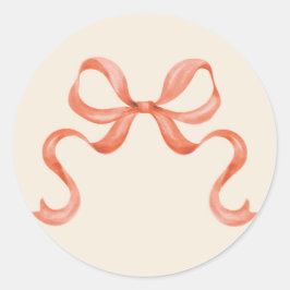 Weihnachtsaufkleber für Watercolor - Rot Runder Aufkleber