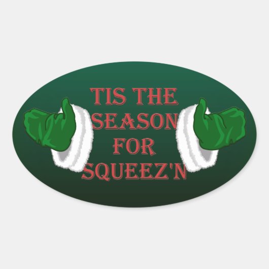 Weihnachtsaufkleber für Weihnachtsfeiertagen Ovaler Aufkleber (Vorderseite)