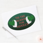 Weihnachtsaufkleber für Weihnachtsfeiertagen Ovaler Aufkleber (Umschlag)