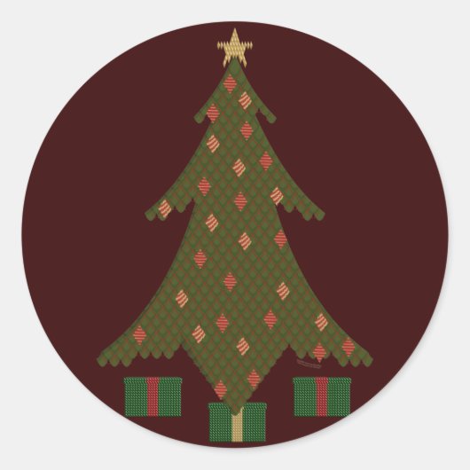 Weihnachtsaufkleber gestrichen runder aufkleber (Vorderseite)