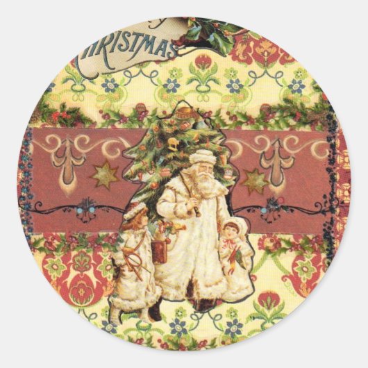 Weihnachtsaufkleber groß 3" runder aufkleber (Vorderseite)