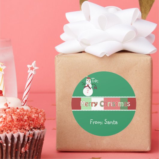 Weihnachtsaufkleber grün angezeigt, aber Sie wähle Runder Aufkleber (Party)