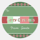Weihnachtsaufkleber grün angezeigt, aber Sie wähle Runder Aufkleber (Vorderseite)