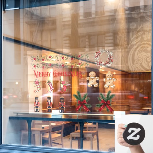 Weihnachtsaufkleber im Vorverkauf speichern 02 Fensteraufkleber (Café-Fenster)