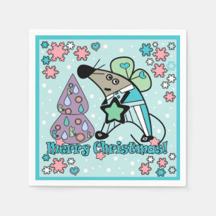 Weihnachtsaufkleber , Neues Jahr Serviette