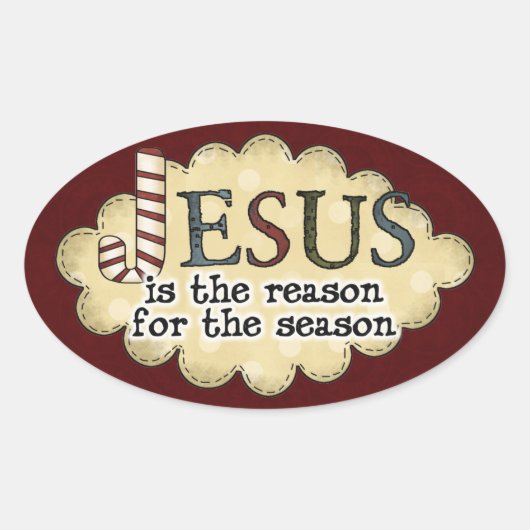 Weihnachtsaufkleber Ovaler Aufkleber (Vorderseite)