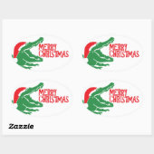 Weihnachtsaufkleber Ovaler Aufkleber (Blatt)