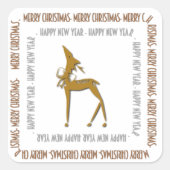 Weihnachtsaufkleber Quadratischer Aufkleber (Vorderseite)