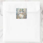 Weihnachtsaufkleber Quadratischer Aufkleber (Tasche)