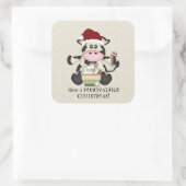 Weihnachtsaufkleber Quadratischer Aufkleber (Tasche)