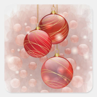 Weihnachtsaufkleber Quadratischer Aufkleber