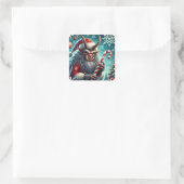 Weihnachtsaufkleber Quadratischer Aufkleber (Tasche)