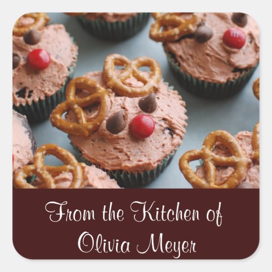 Weihnachtsaufkleber Quadratischer Aufkleber (Vorderseite)