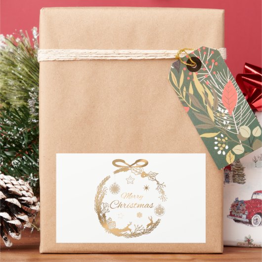 Weihnachtsaufkleber Rechteckiger Aufkleber (Feiertag)