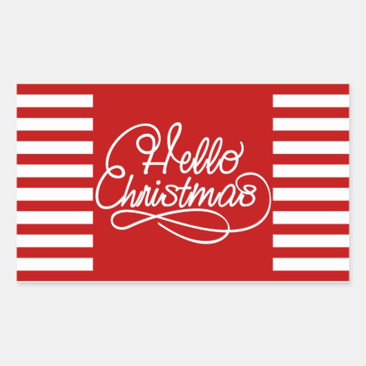 Weihnachtsaufkleber Rechteckiger Aufkleber (Vorderseite)