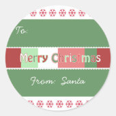 Weihnachtsaufkleber rot angezeigt, aber Sie wählen Runder Aufkleber (Vorderseite)