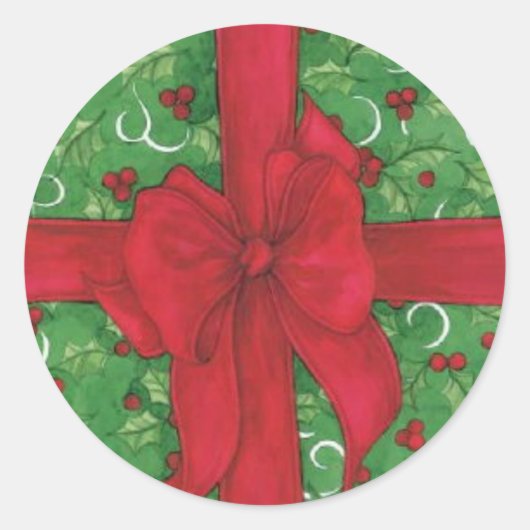 Weihnachtsaufkleber Runder Aufkleber (Vorderseite)