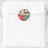 Weihnachtsaufkleber Runder Aufkleber (Tasche)