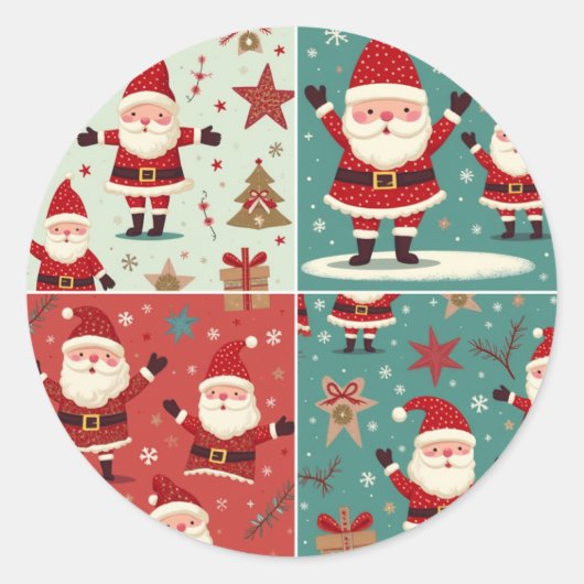 Weihnachtsaufkleber Runder Aufkleber (Vorderseite)