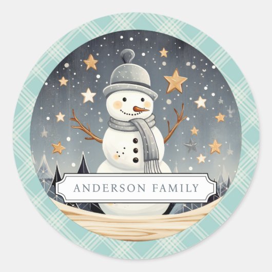 Weihnachtsaufkleber Runder Aufkleber (Vorderseite)