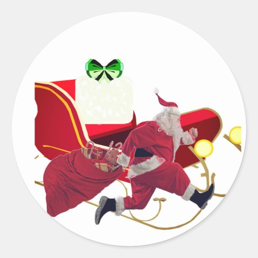 Weihnachtsaufkleber Runder Aufkleber (Vorderseite)