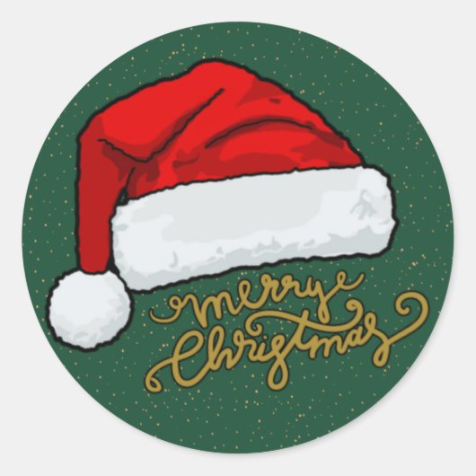Weihnachtsaufkleber  runder aufkleber (Vorderseite)