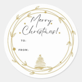 Weihnachtsaufkleber Runder Aufkleber