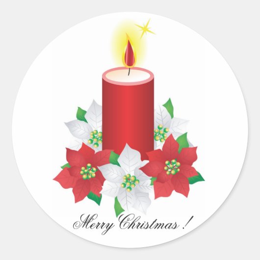 Weihnachtsaufkleber Runder Aufkleber (Vorderseite)