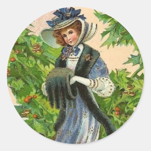 Weihnachtsaufkleber Runder Aufkleber (Vorderseite)