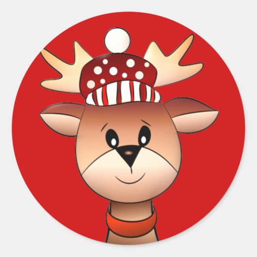 Weihnachtsaufkleber Runder Aufkleber (Vorderseite)