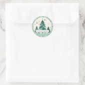 Weihnachtsaufkleber Runder Aufkleber (Tasche)