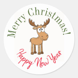 Weihnachtsaufkleber Runder Aufkleber