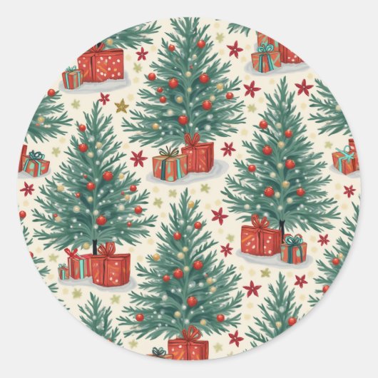 Weihnachtsaufkleber Runder Aufkleber (Vorderseite)