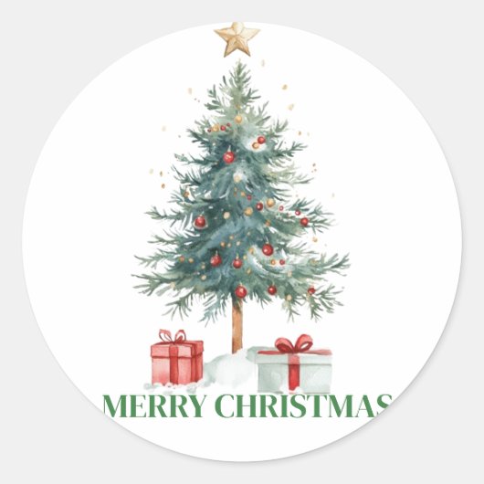 Weihnachtsaufkleber Runder Aufkleber (Vorderseite)