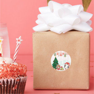 Weihnachtsaufkleber Runder Aufkleber