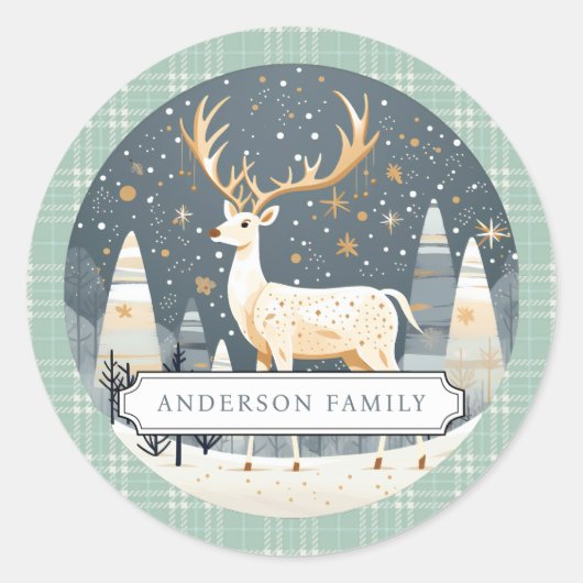 Weihnachtsaufkleber Runder Aufkleber (Vorderseite)