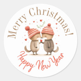 Weihnachtsaufkleber Runder Aufkleber