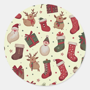 Weihnachtsaufkleber Runder Aufkleber