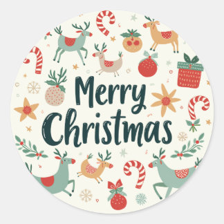 Weihnachtsaufkleber Runder Aufkleber