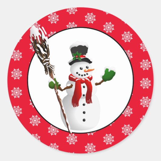 Weihnachtsaufkleber Runder Aufkleber (Vorderseite)